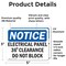 Signmission Electrical Panel 36 Clearance Do Not Block, 5 in W x Rectangle, Vinyl Decal OS-2PACK-NS-D-35-L-11664 - alternate 4